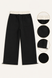 Women's palazzo sweatpants with contrast belt and adjustable hem