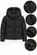 Cropped quilted down jacket with hood