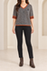Knitted T-shirt with V-neck and pattern