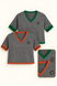 Knitted T-shirt with V-neck and pattern