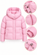 Cropped quilted down jacket with hood