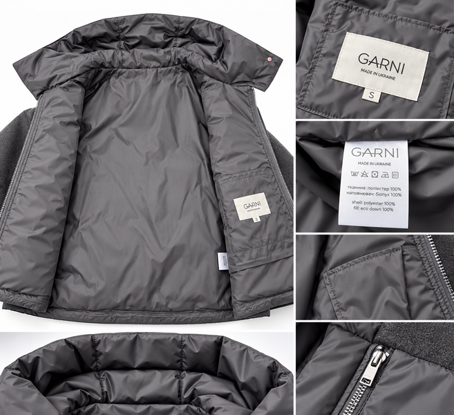 Demi-season jacket with hood