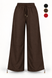 Women's wide palazzo pants with drawstring and fasteners