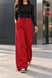 Women's wide palazzo pants with drawstring and fasteners