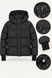 Women's cropped puffer jacket with hood and cuffs