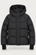 Women's cropped puffer jacket with hood and cuffs