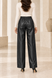 Women's eco-leather pants with elastic "Straight"