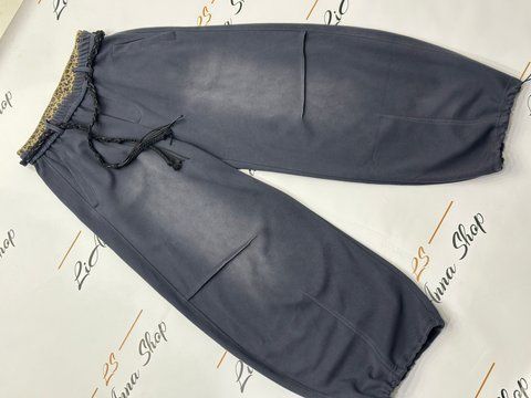 Спортивні штани графіт з тигровою резинкою 26806 L black фото