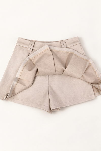 Pleated skirt-shorts