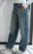 Women's jeans in a blue-green shade